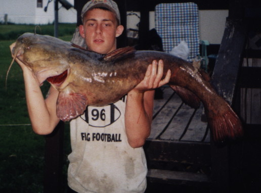 Rusty's 30 lb. 9 oz. flat head caught on 4 lb. test.