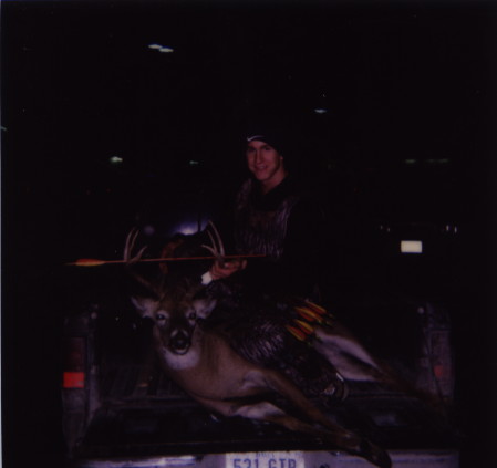 Josh's buck w/ bow 1999.